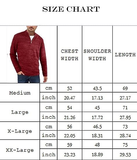 Men's Quarter-Zip Sweater Autumn Winter Thicken Knitted Pullover Polo Sweaters